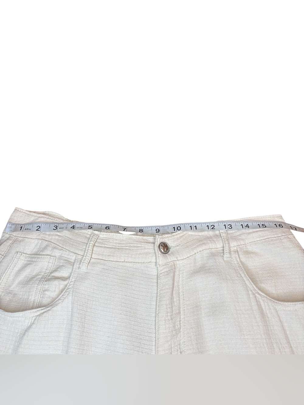 POL Embroidered Butterfly Wide Leg Trousers Medium Boho Cotton Cottagecore - Picture 6 of 12
